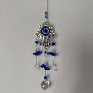 Evil Eye and Blue Hamsa Wall Hanging